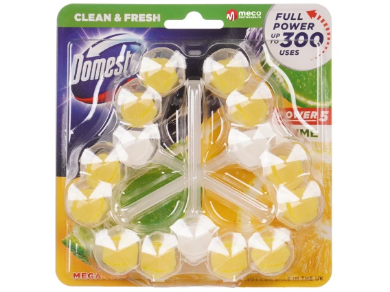 Odorizant pentru toaleta Domestos Power 55gr 3bucati (Lime)