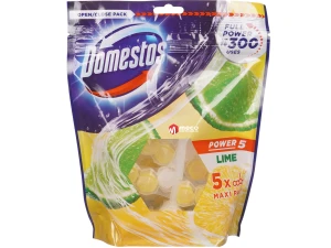 Odorizant pentru toaleta Domestos Power 55gr 5bucati (Lime)