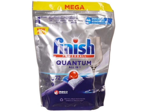 Detergent vase pentru masina de spalat Finish Powerball Quantum All in 1 72 tablete