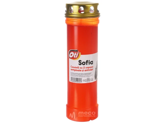 Candela cu 2 capace antiploaie si antivant Sofia 90h