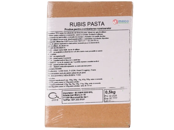Rubis pasta produs pentru combaterea rozatoarelor 500gr
