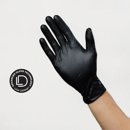 Manusi nepudrate Nitro Touch Derma Negre (100buc/cutie) marime L