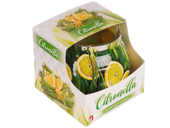 Lumanare parfumata in pahar cu aroma de citrice