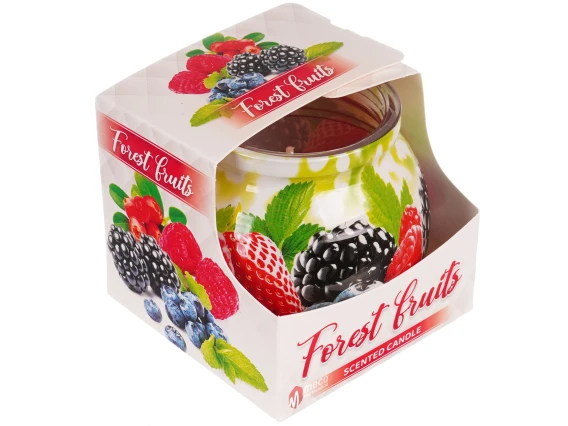 Lumanare parfumata in pahar cu aroma de fructe de padure
