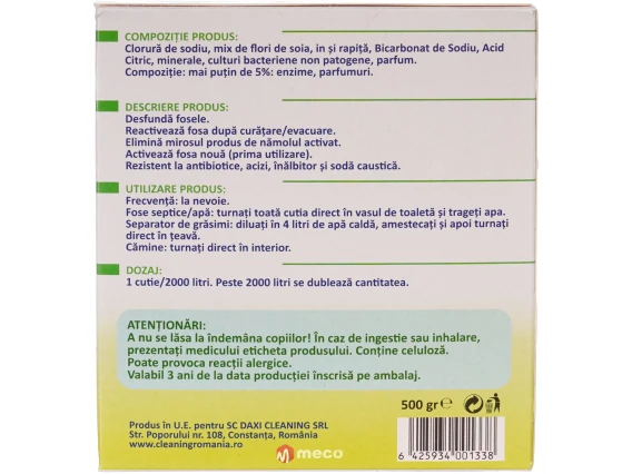 Activator deblocare reactivare fose septice Biozone 500gr