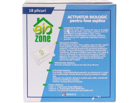 Activator biologic pentru fose septice Biozone 18 plicuri