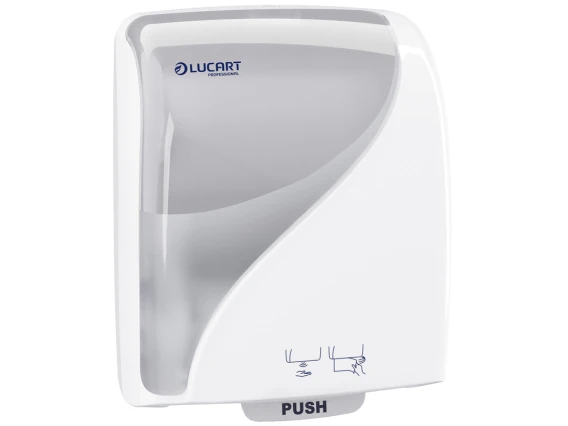 Dispenser rola prosop autocut Lucart Identity alb cu senzor 892994