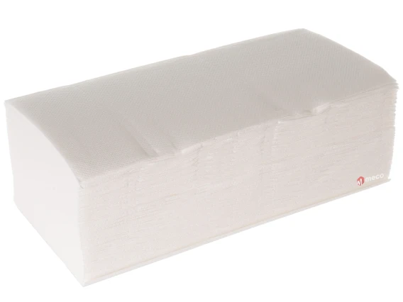 Prosop pliat in V alb DonPedro 23x21cm 2straturi 150bucati