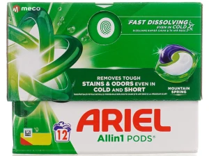 Detergent capsule Ariel All in One Pods 12 buc (Mountain Spring)