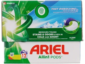 Detergent capsule Ariel All in One Pods 12 buc (Alpine)