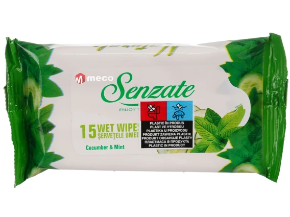 Servetele umede Senzate Cucumber & Mint 15 bucati