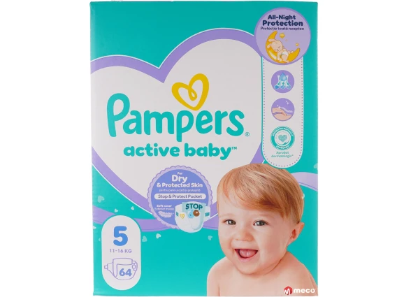 Pampers active baby-dry numarul 5 64 bucati