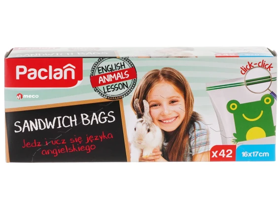 Paclan pungi sandwich zipper 42buc 16x17cm