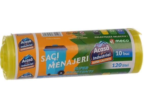 Saci colectare selectiva 120L 10bucati galbeni Acasa si Industrial