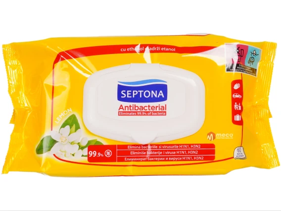 Servetele umede antibacteriene Septona lemon 60 bucati