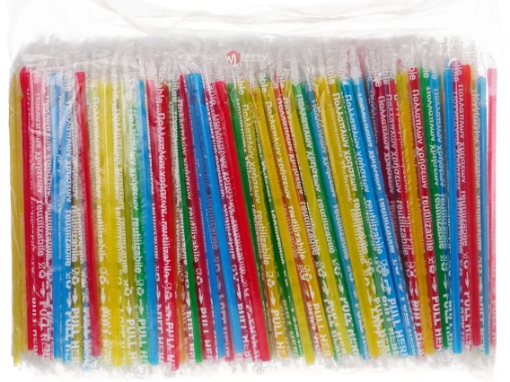 Paie flexibile colorate ambalate individual 1000bucati