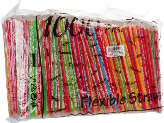 Paie flexibile colorate ambalate individual 1000bucati
