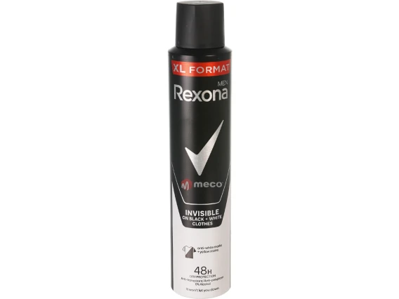 Deodorant spray Rexona Men 200ml Invisible Black&White