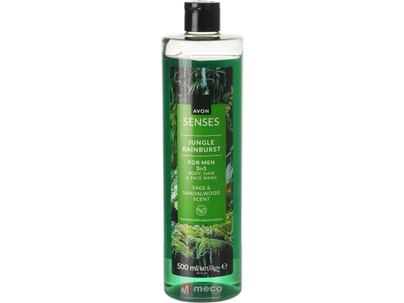 Sampon si gel de dus 2in1 Avon Senses Men Jungle Rainburst 500ml