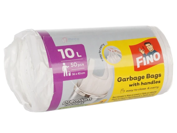 Saci menajeri parfumati cu manere Fino 10 litri 50 bucati