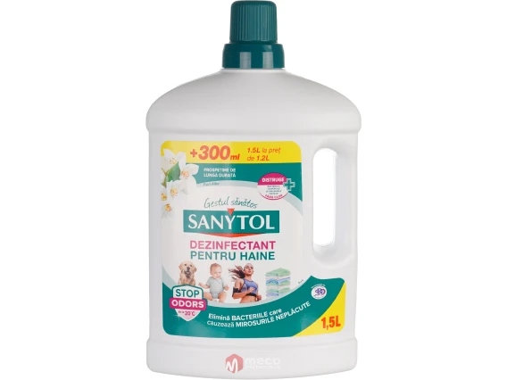 Dezinfectant pentru haine Sanytol Flori Albe 1.5 litri 