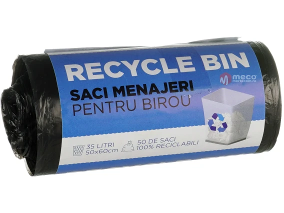 Saci menajeri Recycle Bin 35 litri 50 bucati
