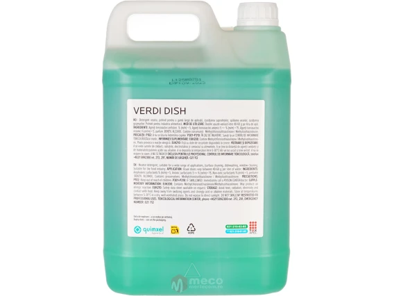 Detergent vase manual Quimxel Verdi Dish 5 litri