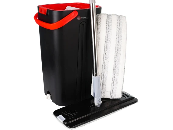 Mop plat cu storcator si galeata 8 litri Magic Flat Mop plus rezerva