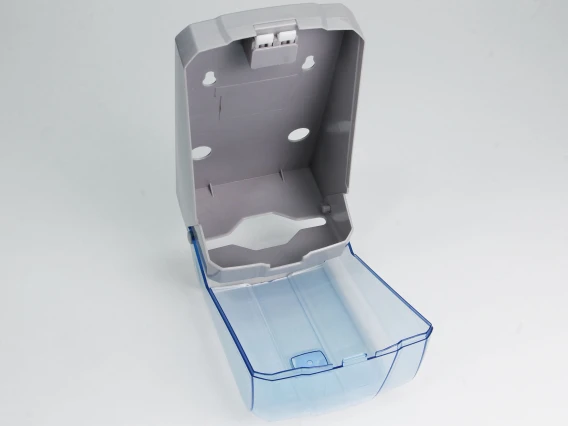 Dispenser transparent hârtie igienică pliată tip V
