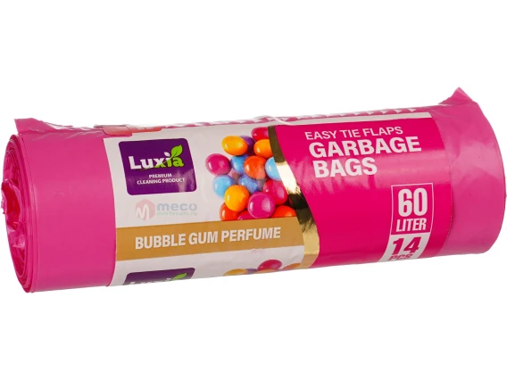 Saci menajeri Luxia cu urechi 60 litri 14 bucati Bubblegum
