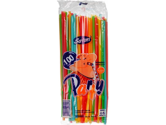 Paie flexibile colorate Safari 100bucati