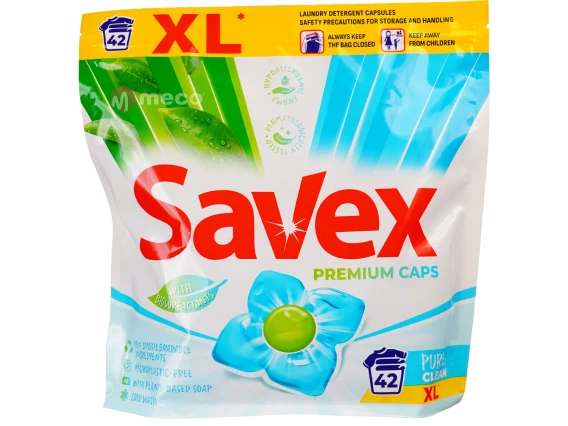 Detergent pentru masina de spalat Savex 42 capsule (Pure Clean)