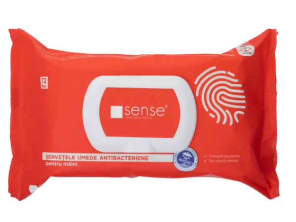Servetele umede antibacteriene Sense Cool & Clean 72 bucati