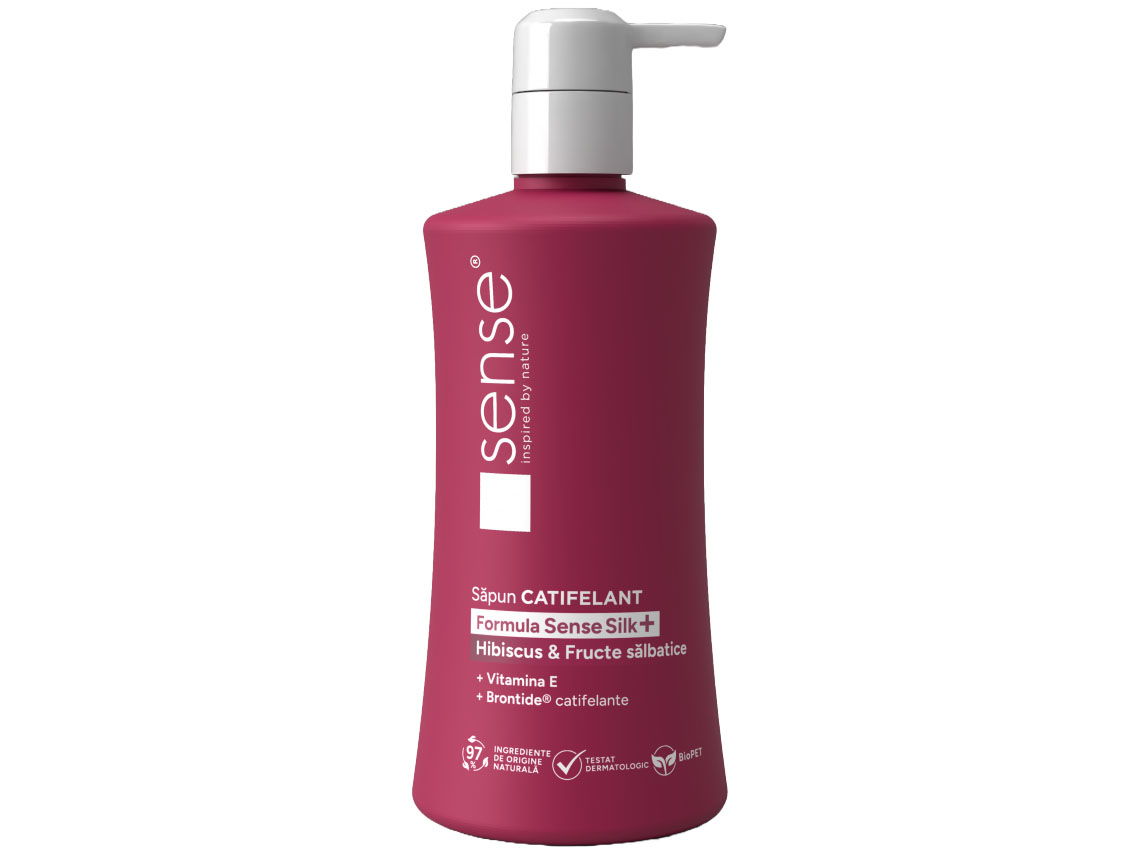 Sapun lichid gel Sense 330ml Hibiscus & Fructe Salbatice