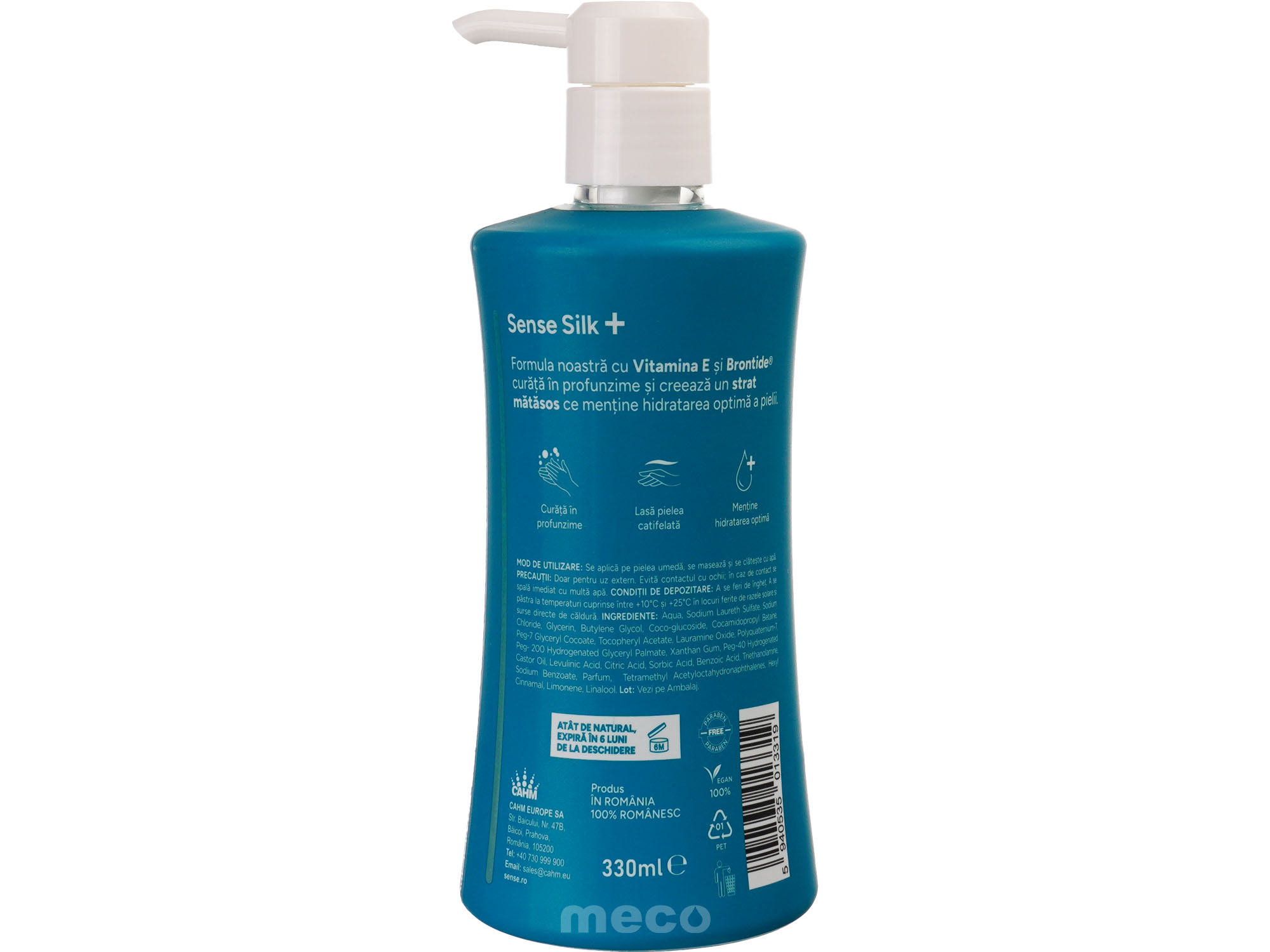 Sapun lichid gel Sense 330ml Lime & Sare de Mare - imagine 2 din 3