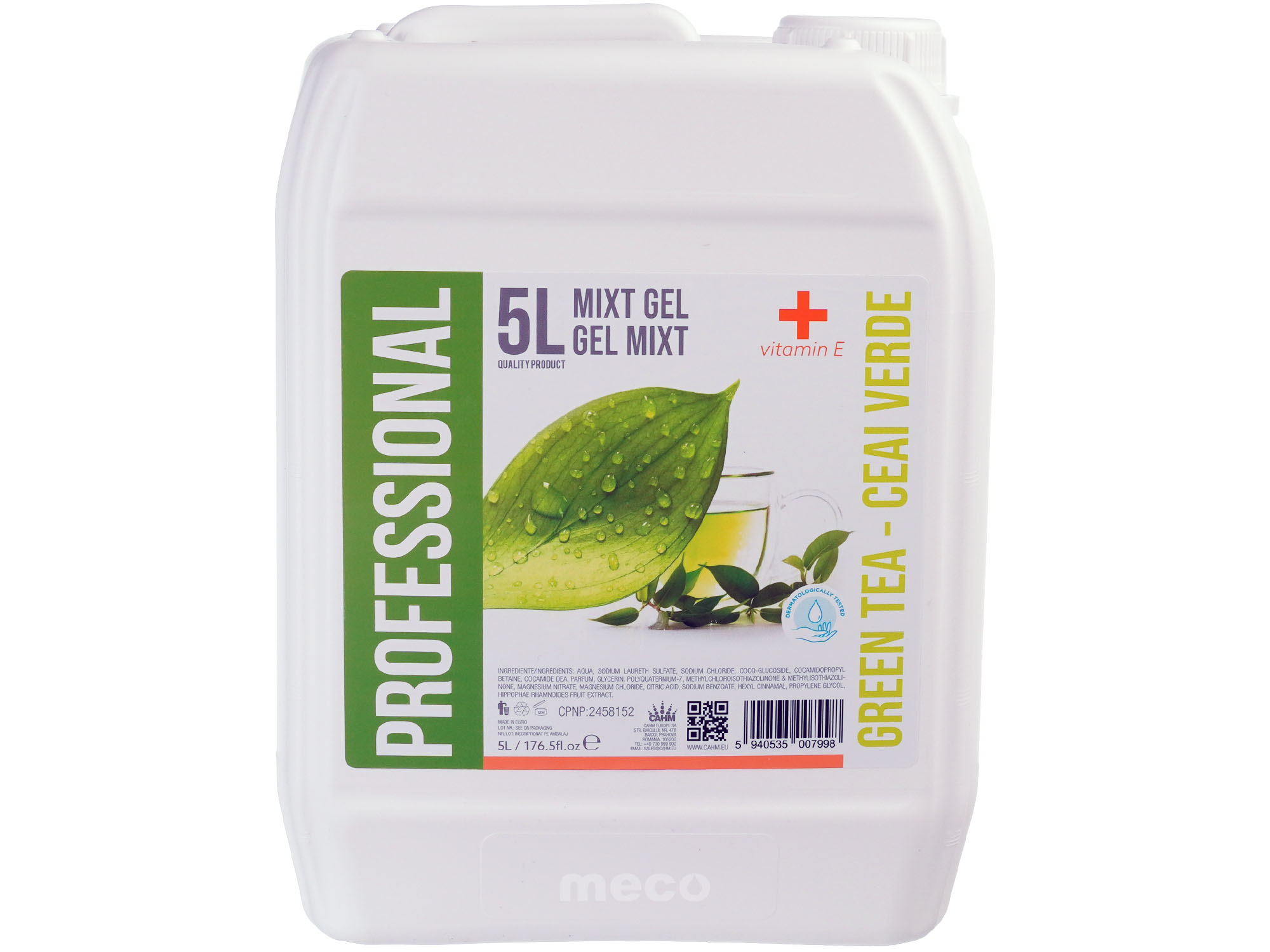 Sampon si gel de dus 5 litri Green Tea si Vitamina E