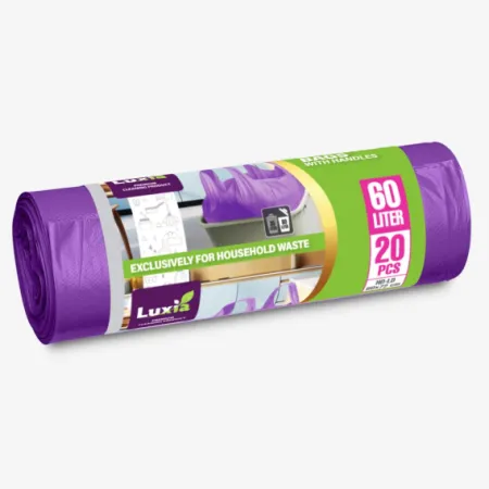 Saci menajeri Luxia cu manere 60 litri 20 bucati