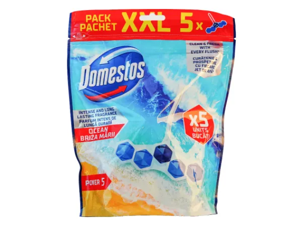 Odorizant pentru toaleta Domestos Power 55gr 5bucati (Briza marii)