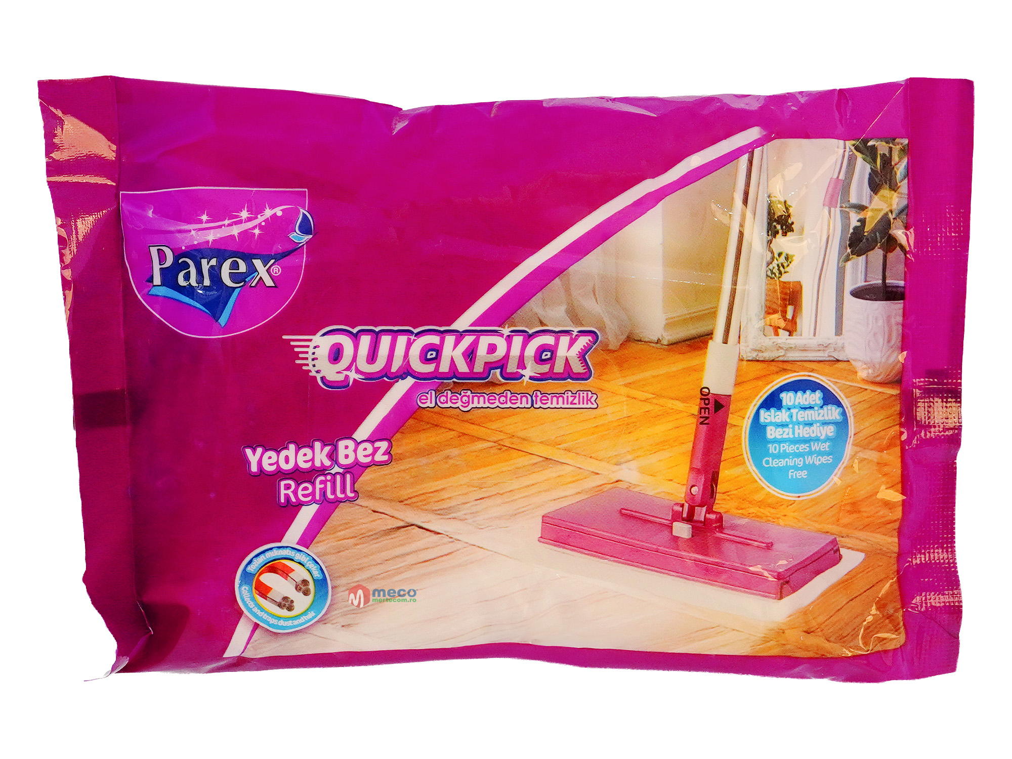 Mop cu prindere rapida Parex + 10 servetele umede - imagine 4
