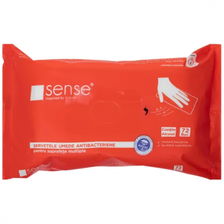 Servetele umede antibacteriene Sense Cool & Clean 72 bucati