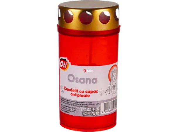 Candela cu capac antiploaie Osana timp de ardere 24h
