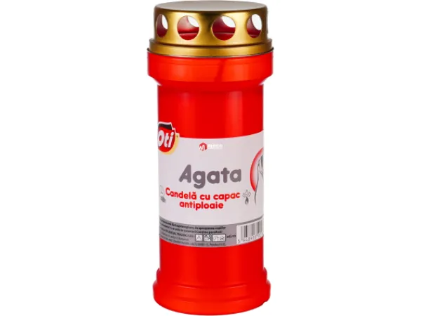 Candela cu capac antiploaie Agata timp de ardere 48h