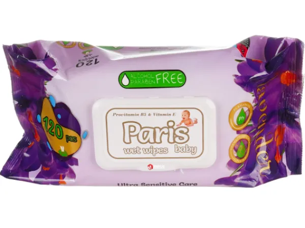 Servetele umede cu capac Paris 120 bucati Lavanda