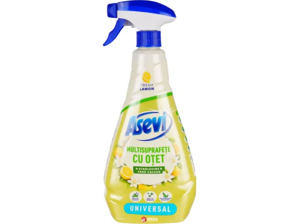 Detergent multisuprafete cu otet Asevi 750ml Lemon