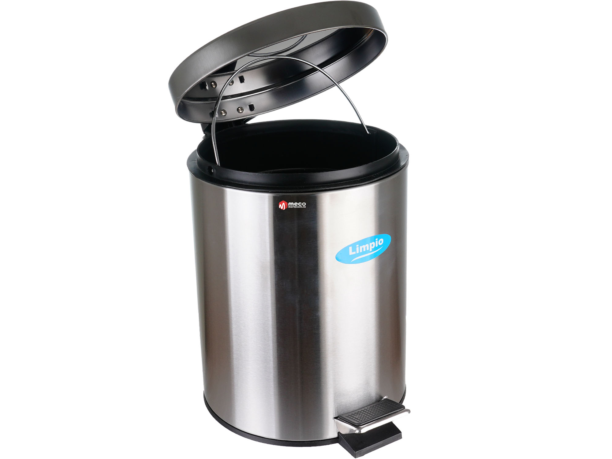 Cos gunoi inox satinat 5 litri Limpio - imagine 2