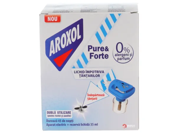 Aroxol aparat electric + rezerva lichida 45nopti Pure&Forte