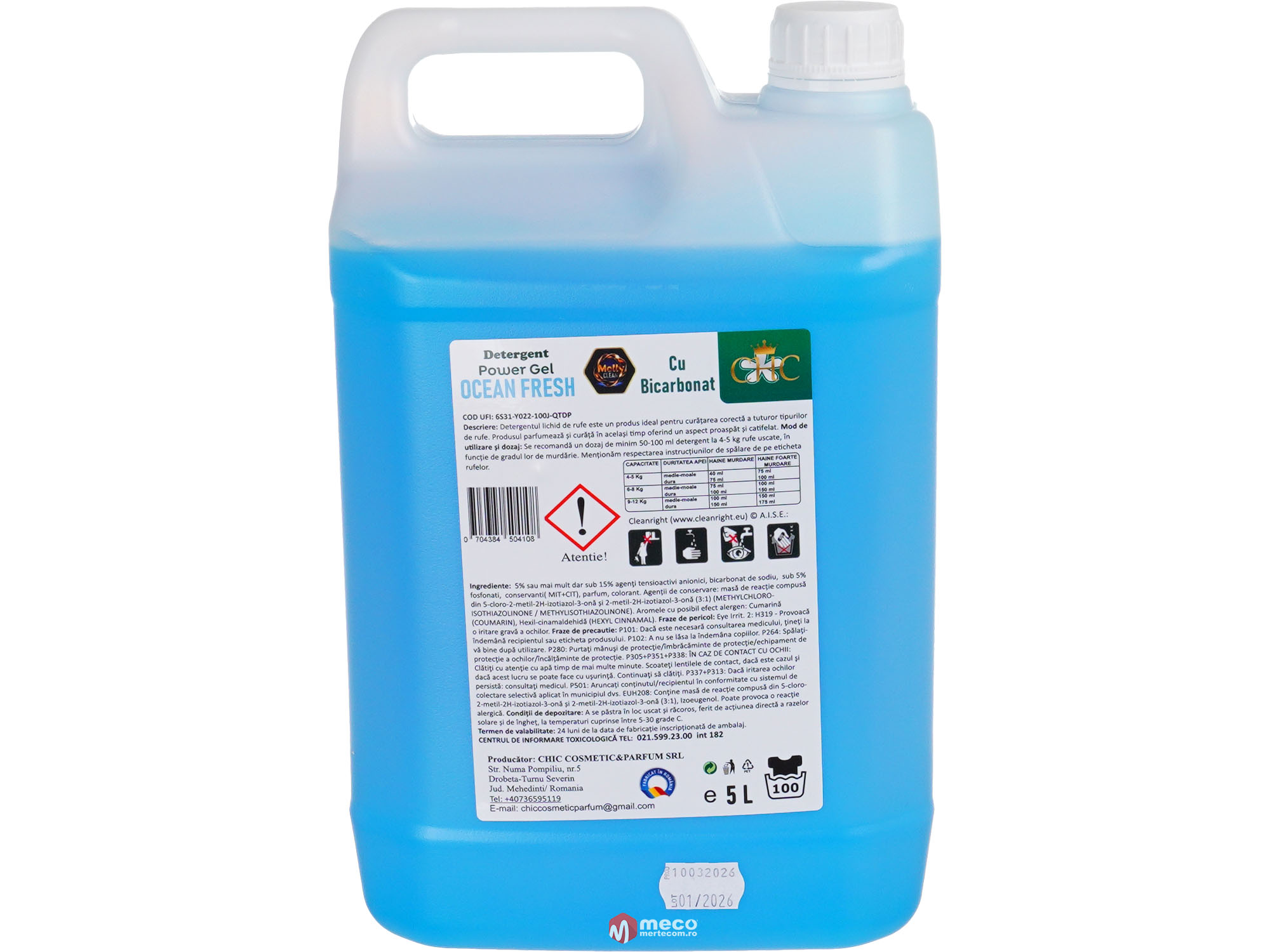 Detergent lichid rufe Molly Clean 5 litri Ocean Fresh cu Bicarbonat - imagine 2