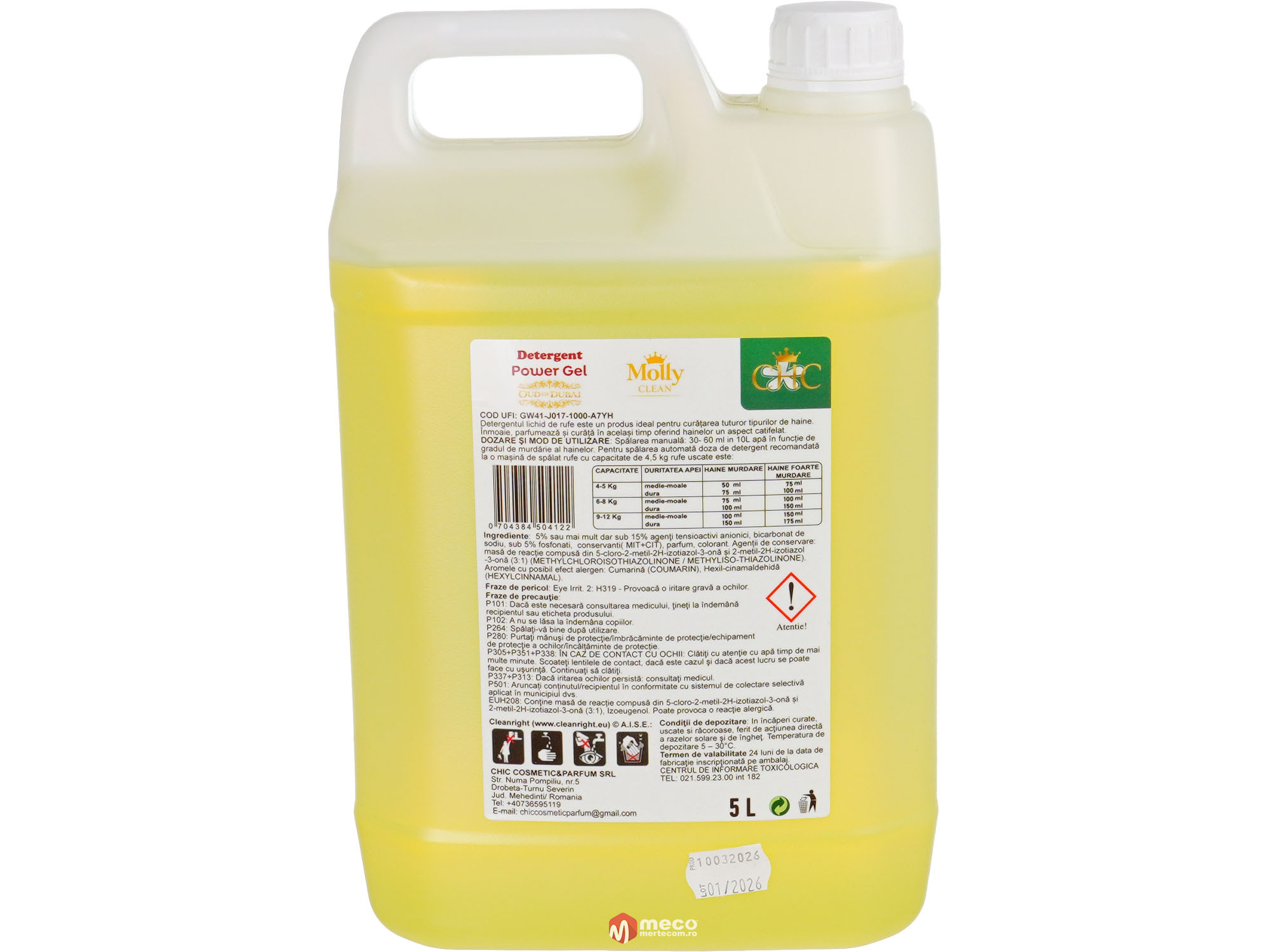 Detergent lichid rufe Molly Clean 5 litri Oud of Dubai - imagine 2