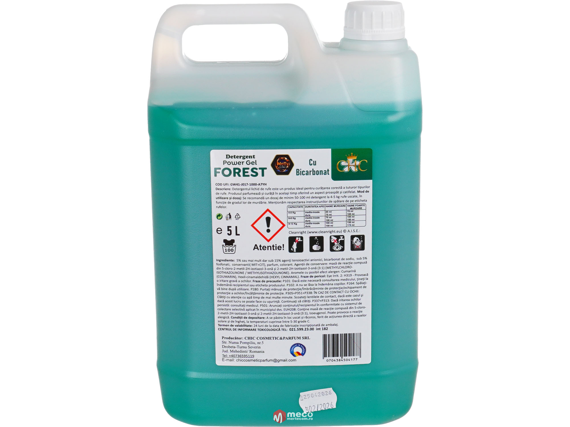 Detergent lichid rufe Molly Clean 5 litri Forest cu Bicarbonat - imagine 2