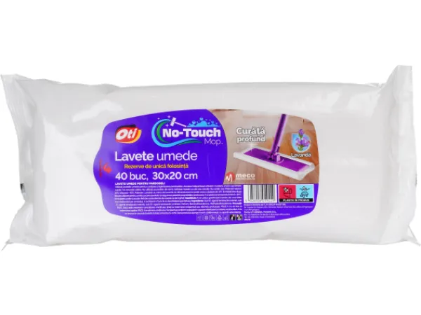 Lavete umede pentru mop No Touch 40buc/pachet